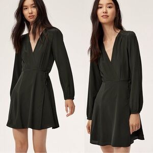 Wilfred Long Sleeve Dress in Forest Green